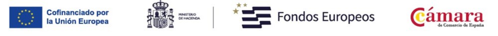 European Union, European Funds, Chamber of Spain and Xpande Digital Programme logos